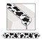 Party Central Club Pack of 12 White and Black Western Farm Cow Table Runner 6'